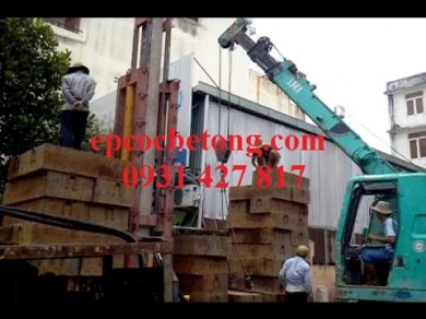 ÉP CỌC BÊ TÔNG TẠI CẦU GIẤY