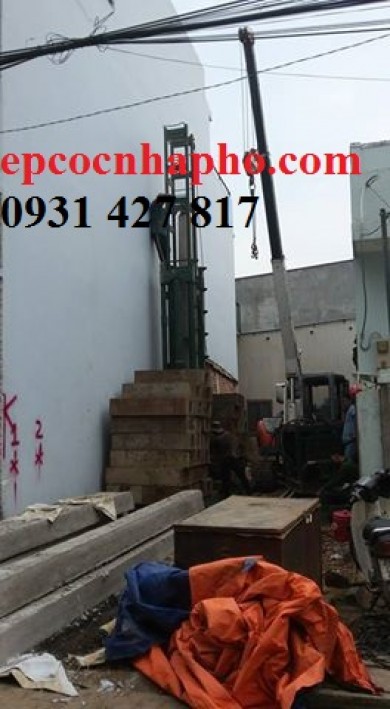 ÉP CỌC BÊ TÔNG NHÀ TRONG HÈM