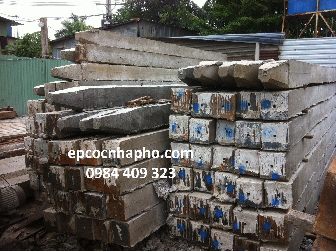 Cọc bê tông cốt thép 200X200 mm sắt chủ Việt Nhật bảng mã đơn